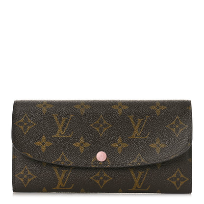 Louis Vuitton Monogram Emilie Wallet Rose Ballerine 1 of 9