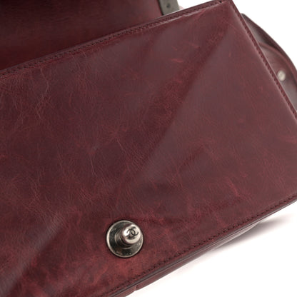 Chanel Calfskin Quilted Double Stitched Medium Boy Flap Burgundy 11 of 11