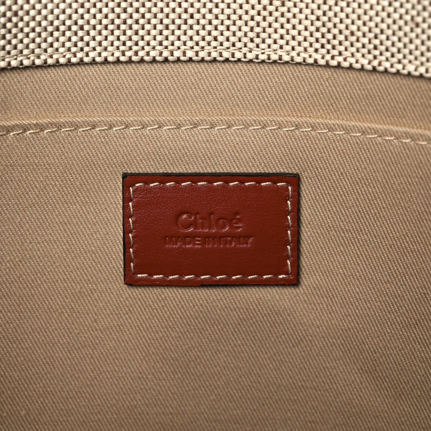 Cotton Calfskin Medium Woody Ribbon Tote White Brown