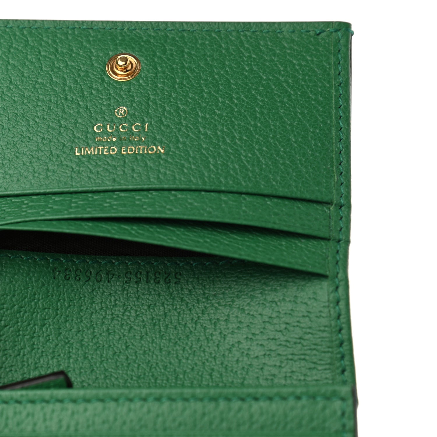 Gucci GG Supreme Monogram Flora Web Ophidia Card Case Green 7 of 7