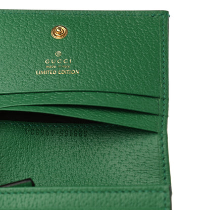 Gucci GG Supreme Monogram Flora Web Ophidia Card Case Green 7 of 7