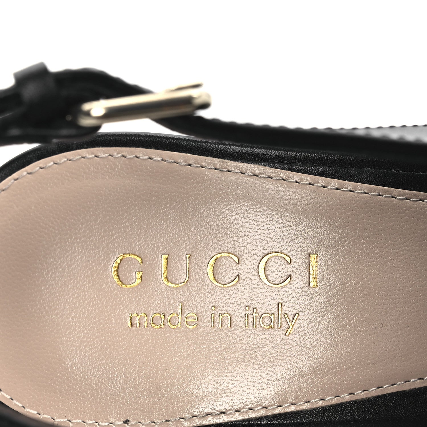 Gucci Calfskin Horsebit Platform 70/160mm Slingback Mules 37.5 Black 9 of 13