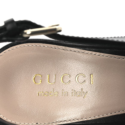 Gucci Calfskin Horsebit Platform 70/160mm Slingback Mules 37.5 Black 9 of 13