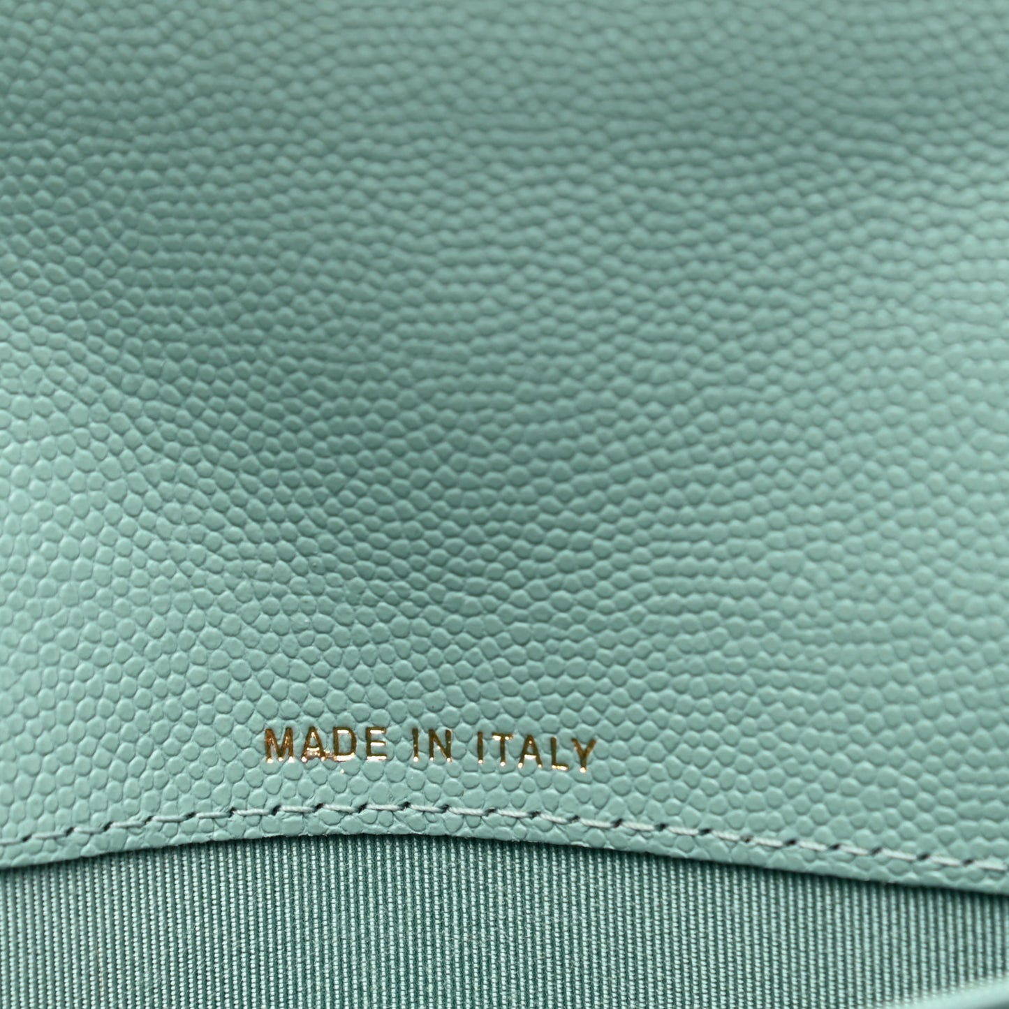 Caviar Quilted Large Gusset Flap Wallet Light Blue