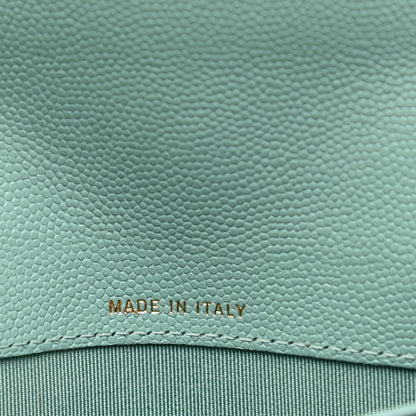 Chanel Caviar Quilted Large Gusset Flap Wallet Light Blue 6 of 10