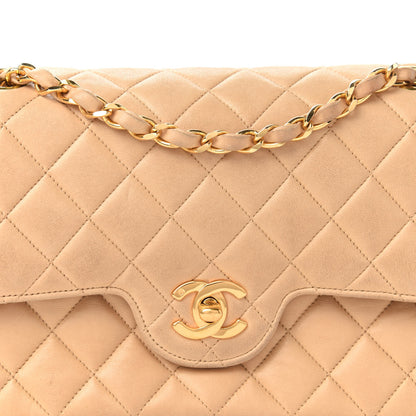 Chanel Lambskin Quilted Small Double Flap Beige 12 of 14