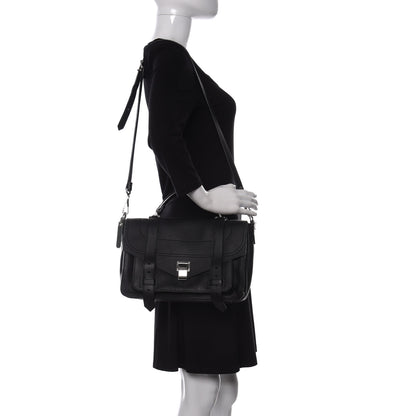 Proenza Schouler Soft Grainy Calfskin Medium PS1 Satchel Black 2 of 10
