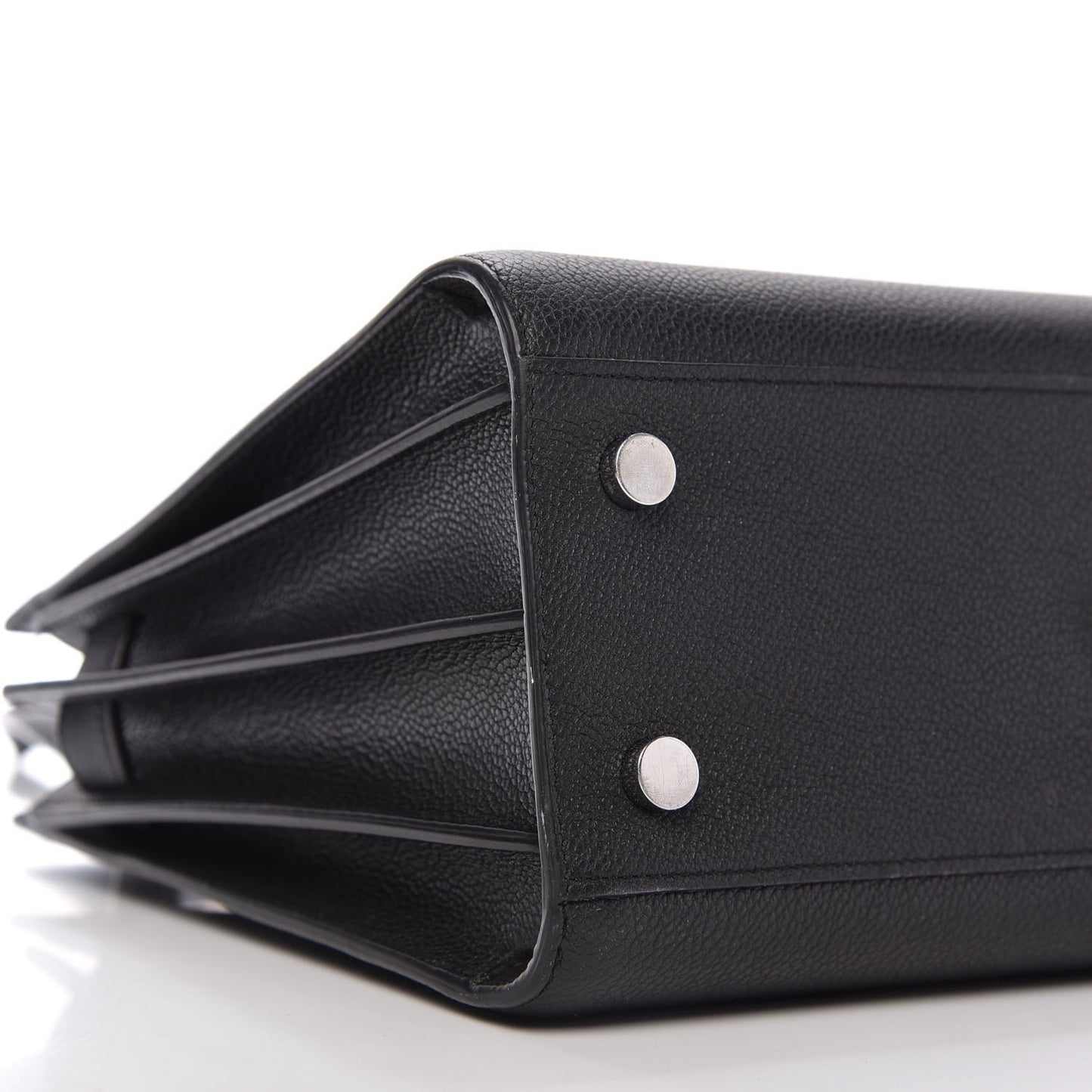 Grained Calfskin Baby Sac De Jour Black