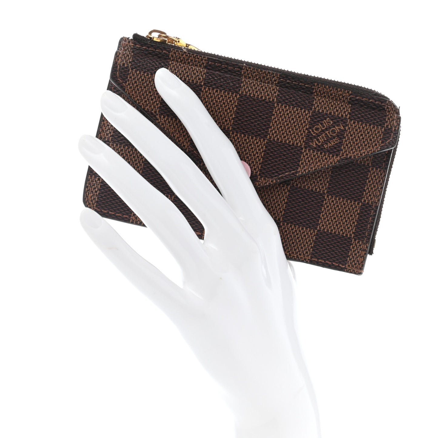 Damier Ebene Recto Verso Card Holder Rose Ballerine