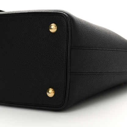 Saint Laurent Grained Calfskin Medium Emmanuelle Bucket Bag Black 10 of 15