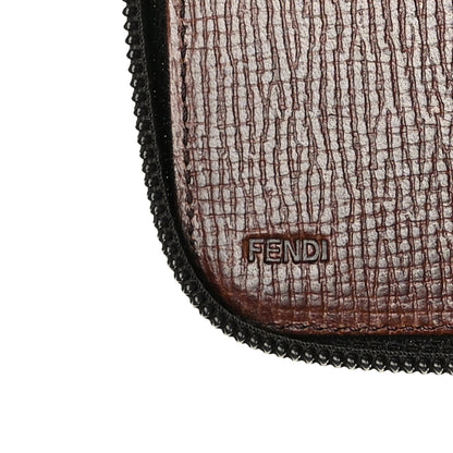 Fendi Zucca Spalmati Zip Around Document Holder Tobacco 7 of 7