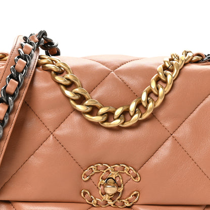 Chanel Lambskin Quilted Medium Chanel 19 Flap Brown 8 of 10