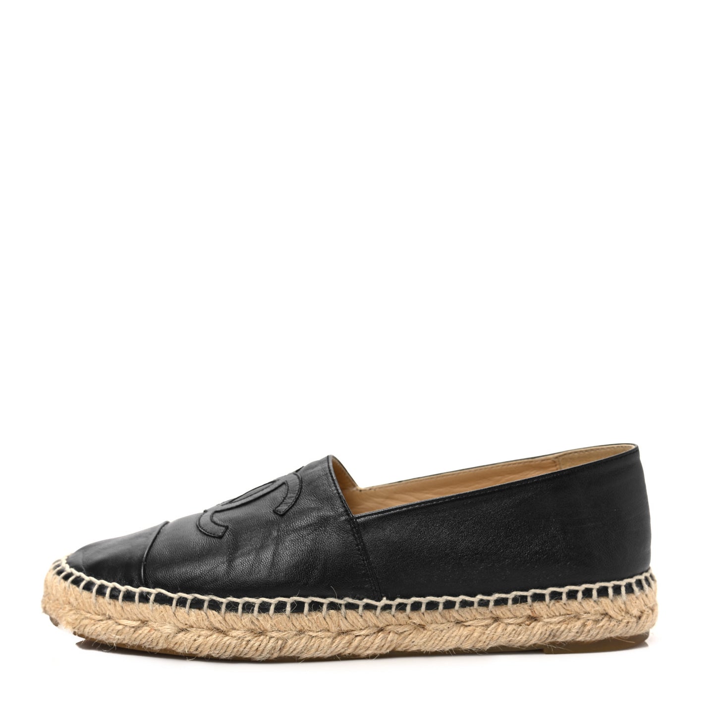 Lambskin CC Espadrilles 39 Black