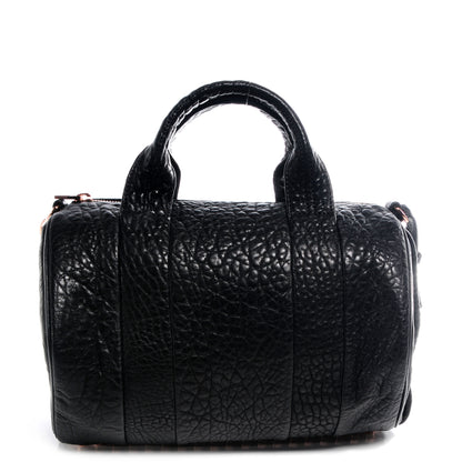 Alexander Wang Pebbled Leather Rocco Black w Rose Gold Hardware 1 of 6