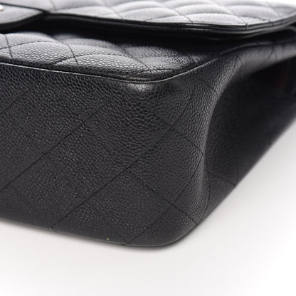 Chanel Caviar Quilted Jumbo Double Flap Black 10 of 12