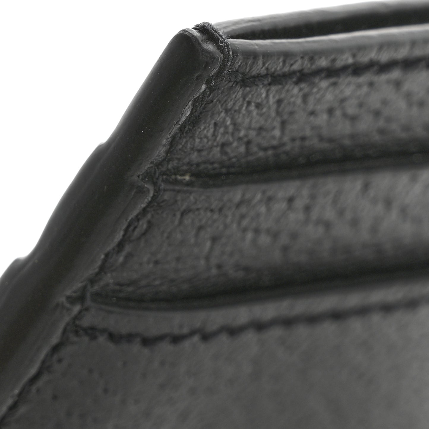 Calfskin Boar Effect GG Marmont Card Holder Black