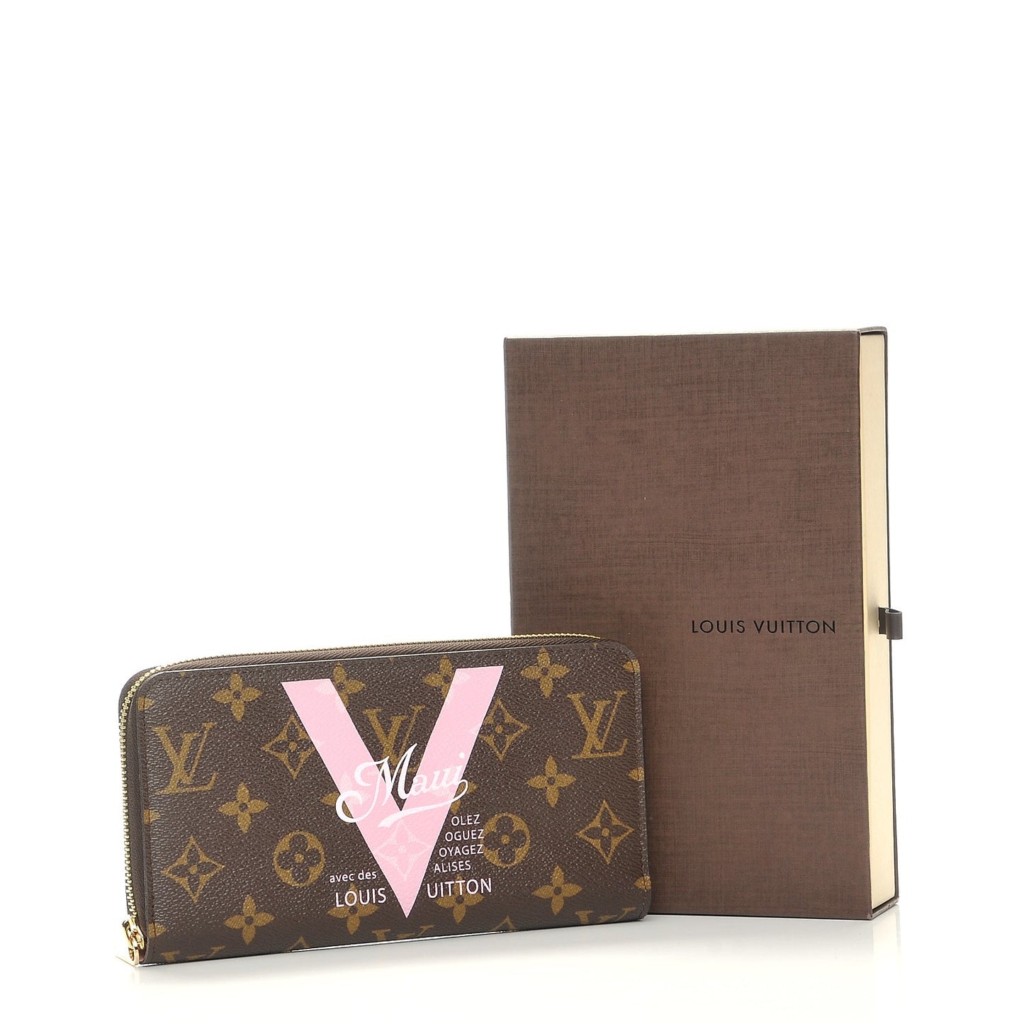 Monogram Maui V Zippy Wallet Rose Ballerine