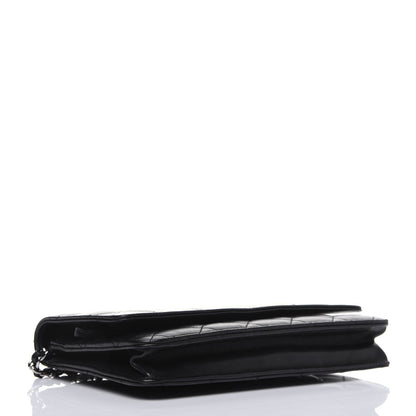 Chanel Lambskin Quilted Wallet On Chain WOC Black 4 of 13