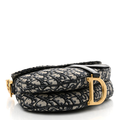 Christian Dior Oblique Saddle Bag Blue 4 of 11