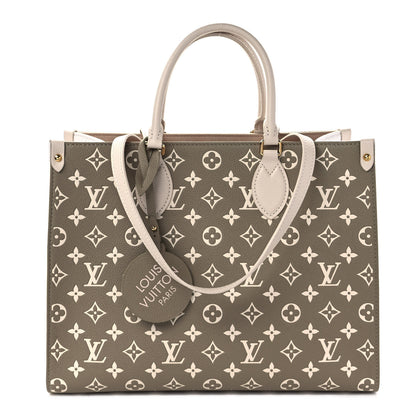 Louis Vuitton Empreinte Monogram Spring In The City Onthego MM Kaki Beige Cream 1 of 9