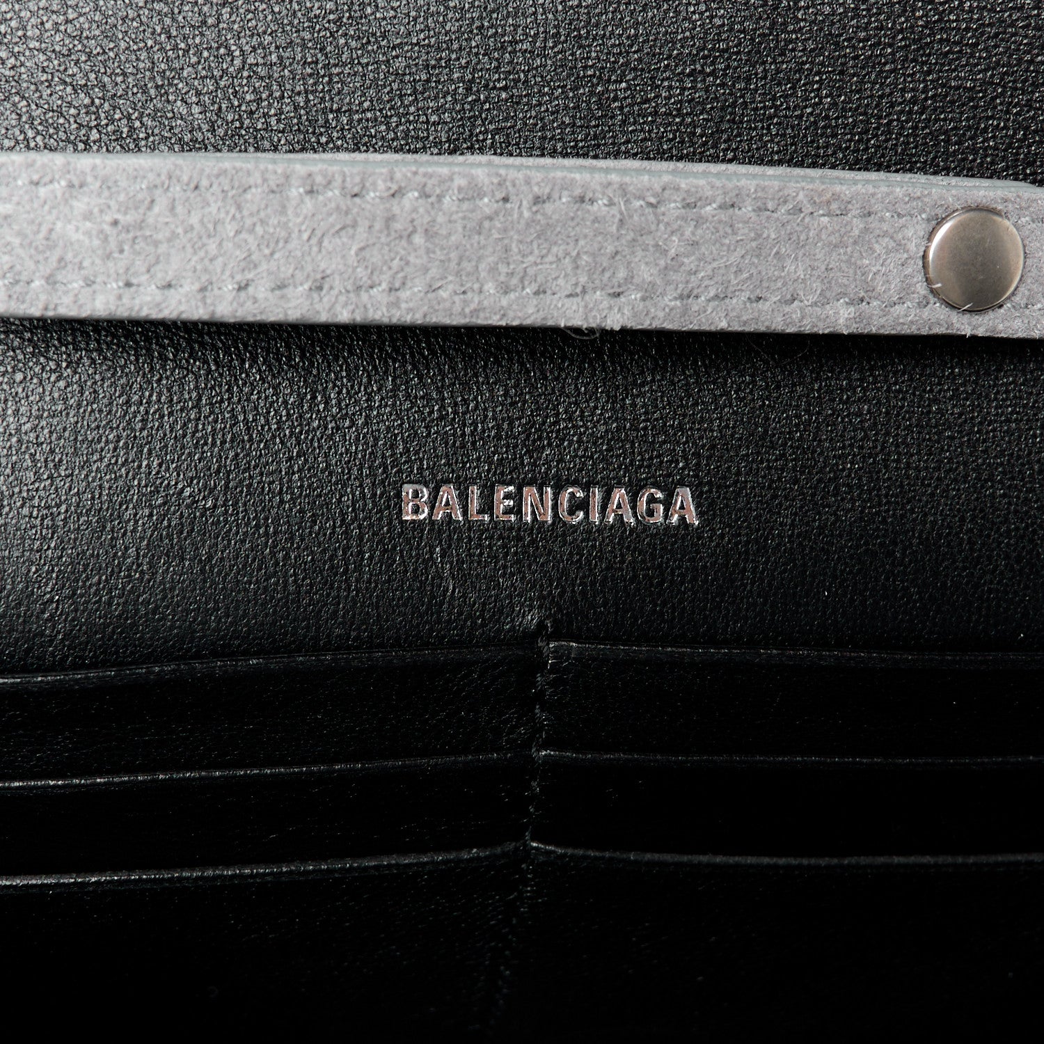 Balenciaga Strass Suede Allover Logo Hourglass Chain Bag Silver Black 6 of 11