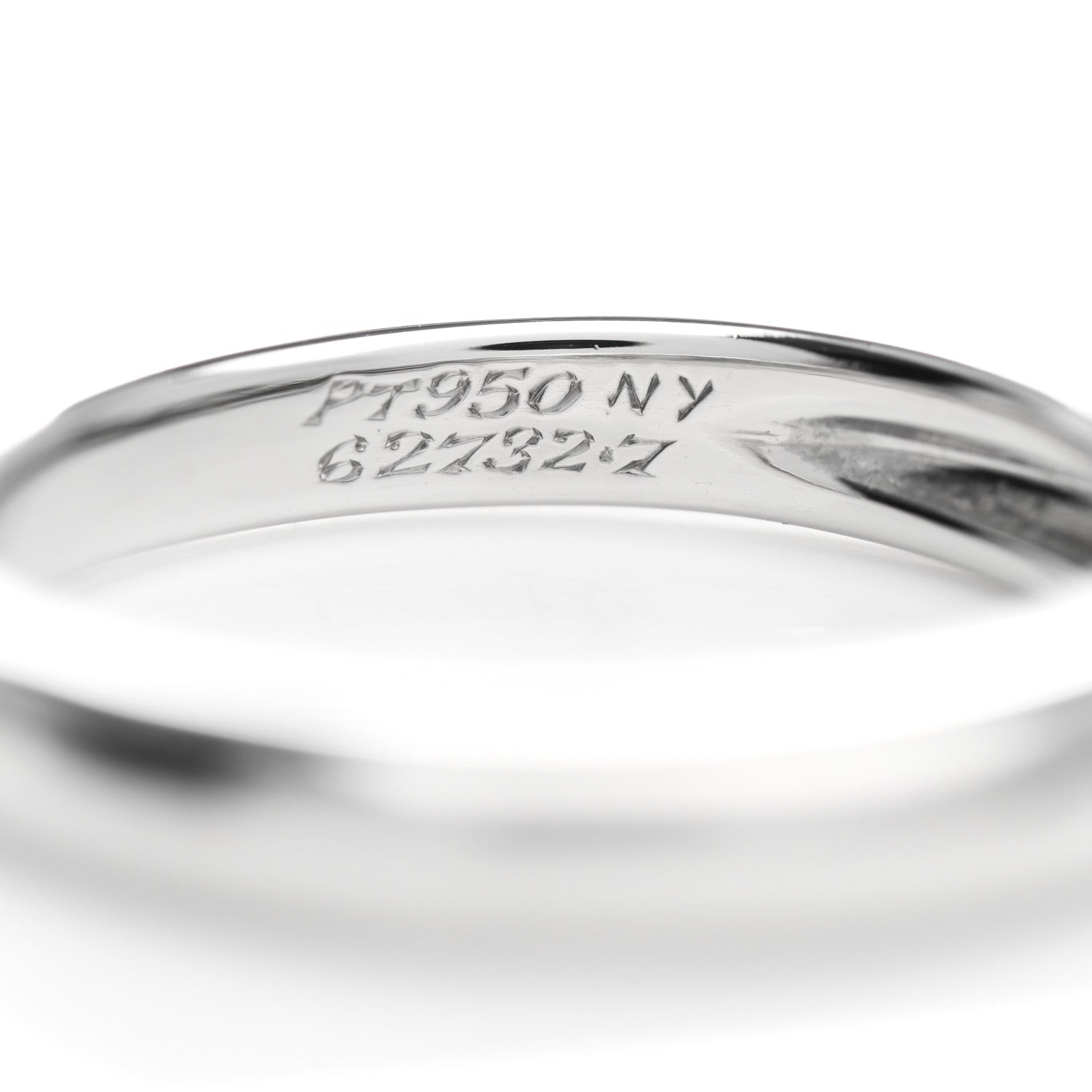 Van Cleef & Arpels Platinum Tapered Wedding Band Ring 54 7 5 of 5