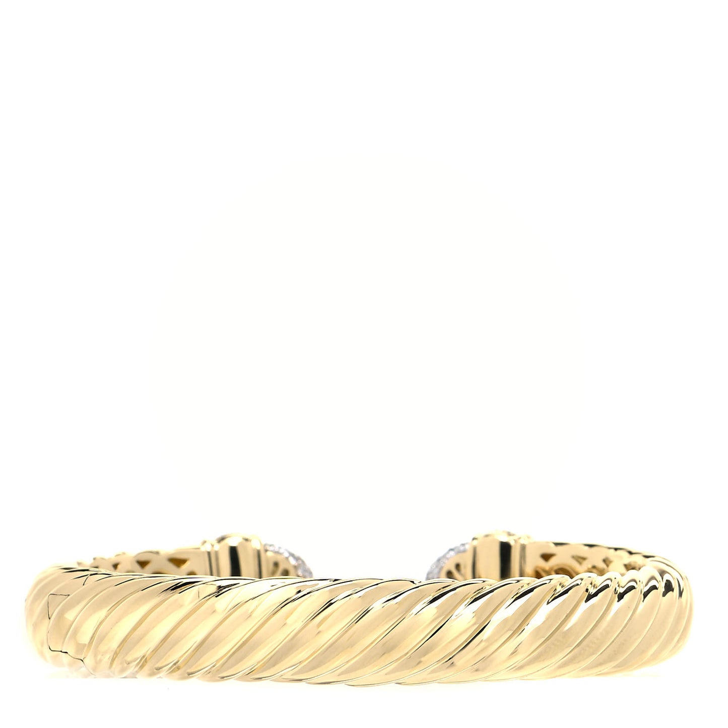 18K Yellow Gold Pave Diamond 10mm Waverly Bracelet