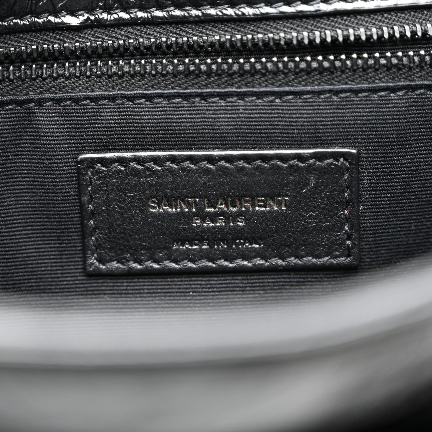 Saint Laurent Crinkled Calfskin Matelasse Monogram Medium Niki Chain Satchel Black 6 of 9