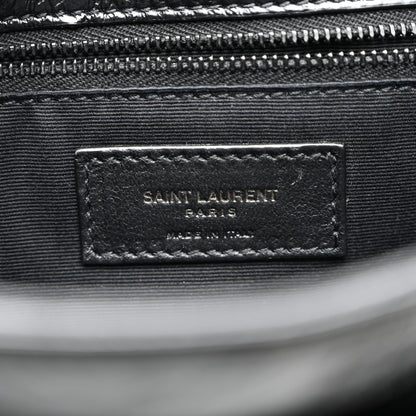 Saint Laurent Crinkled Calfskin Matelasse Monogram Medium Niki Chain Satchel Black 6 of 9