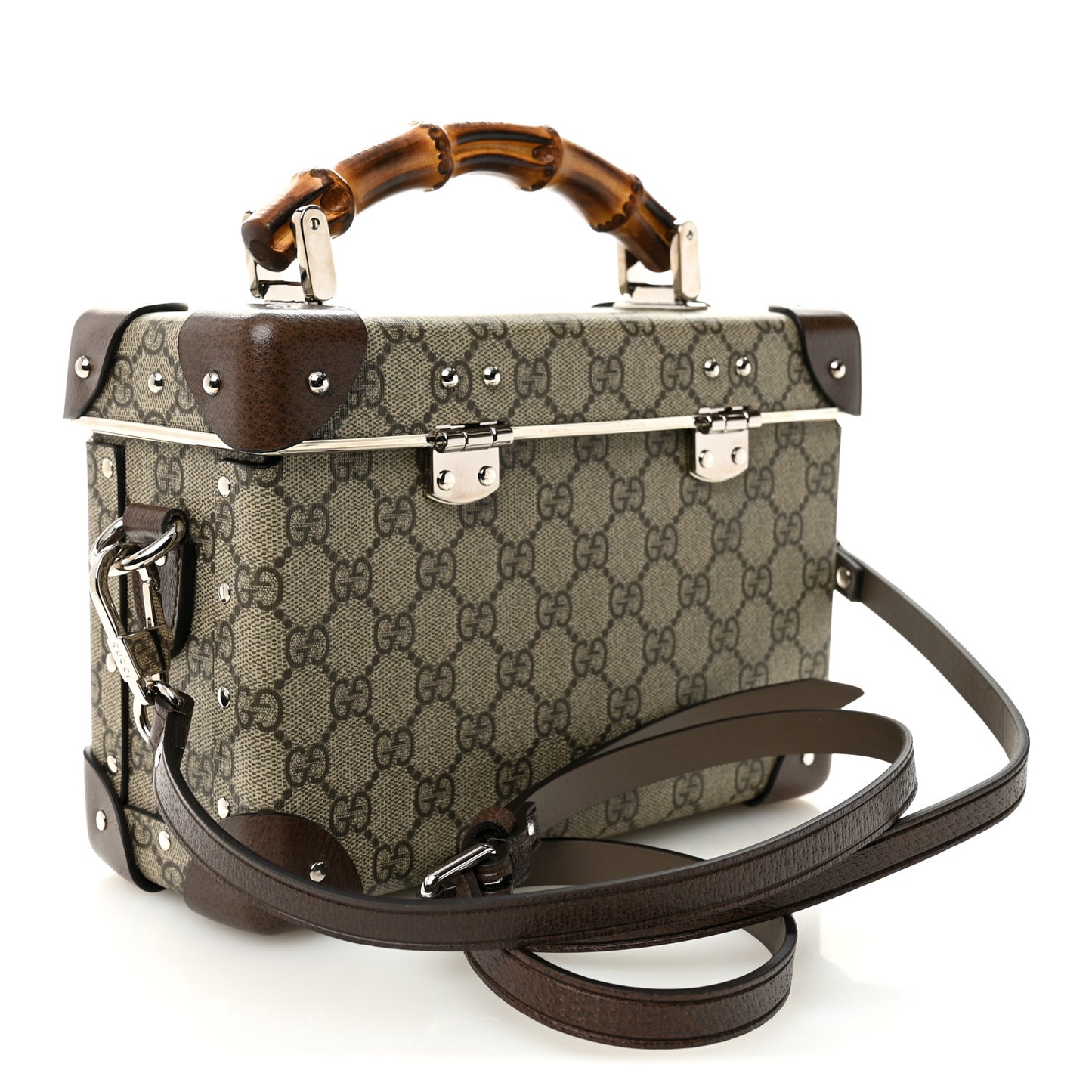 GG Supreme Monogram Globe-Trotter Beauty Case Brown