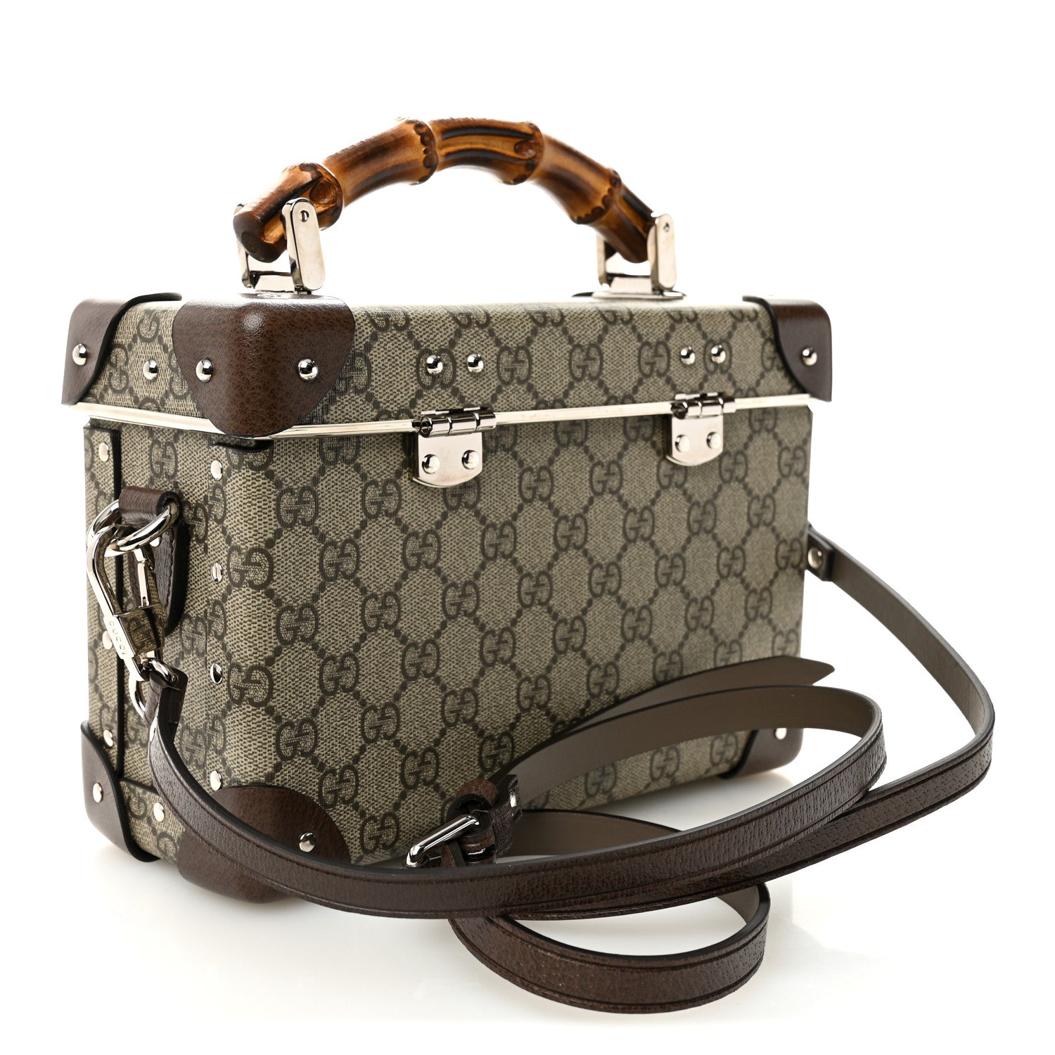 Gucci GG Supreme Monogram Globe-Trotter Beauty Case Brown 3 of 10