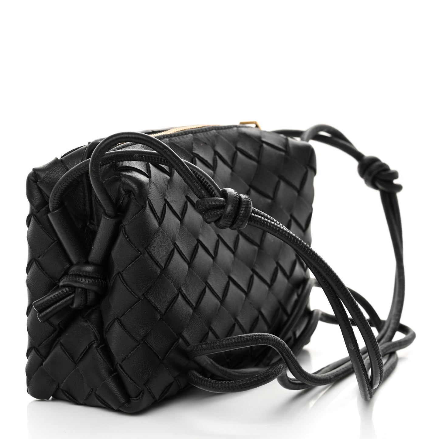 Nappa Intrecciato Mini Loop Camera Bag Black