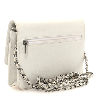 Chanel Caviar Timeless CC Wallet on Chain WOC White 3 of 11