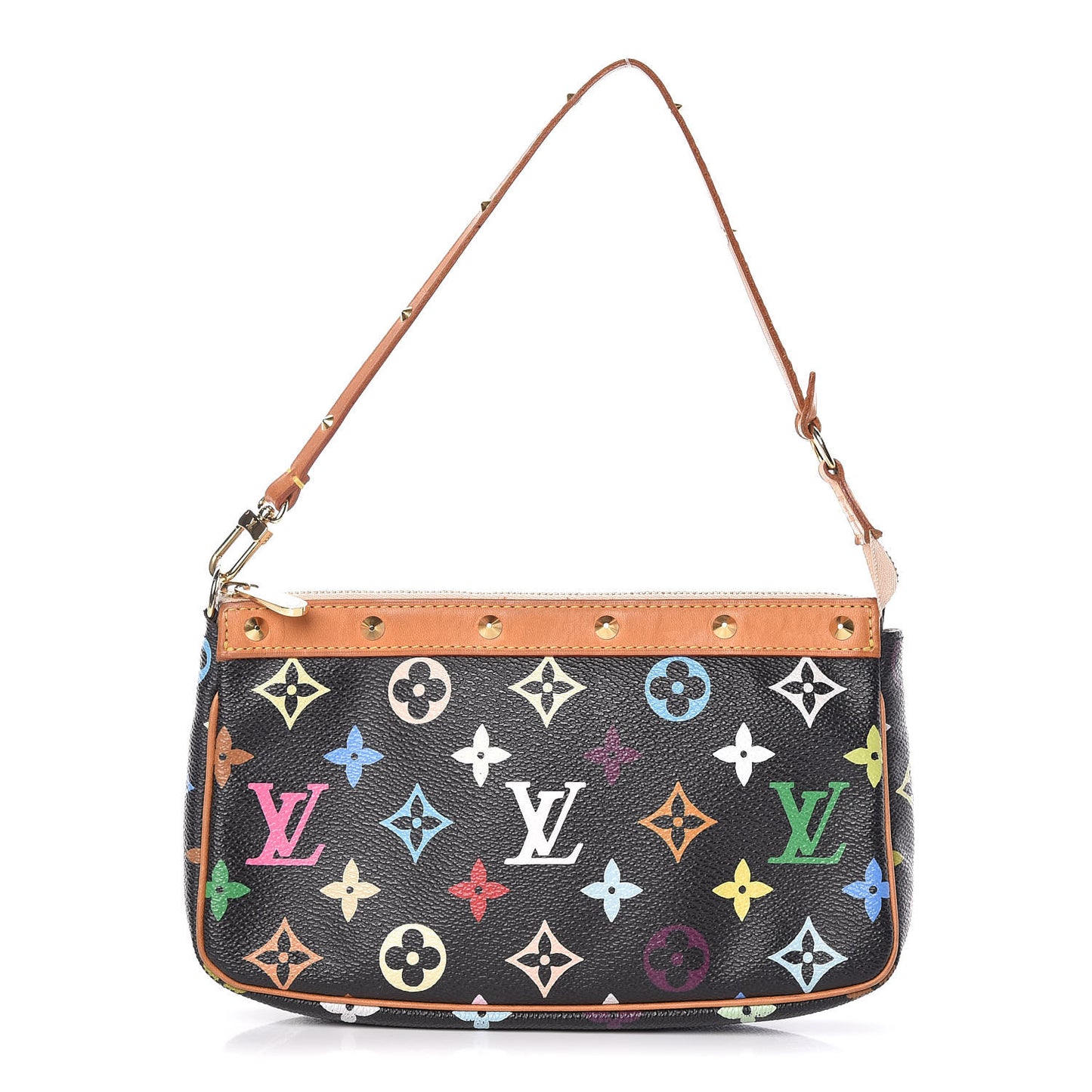 Monogram Multicolor Pochette Accessories Black