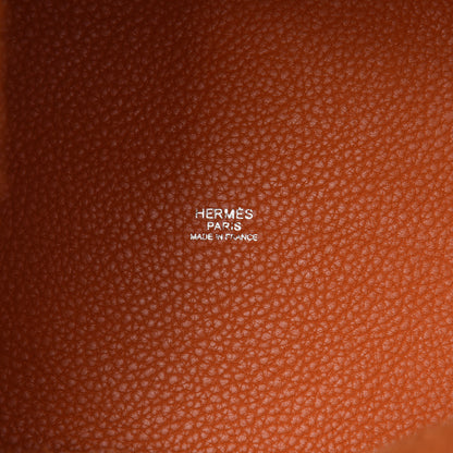 Hermes Taurillon Clemence Picotin Lock 22 MM Orange 6 of 10