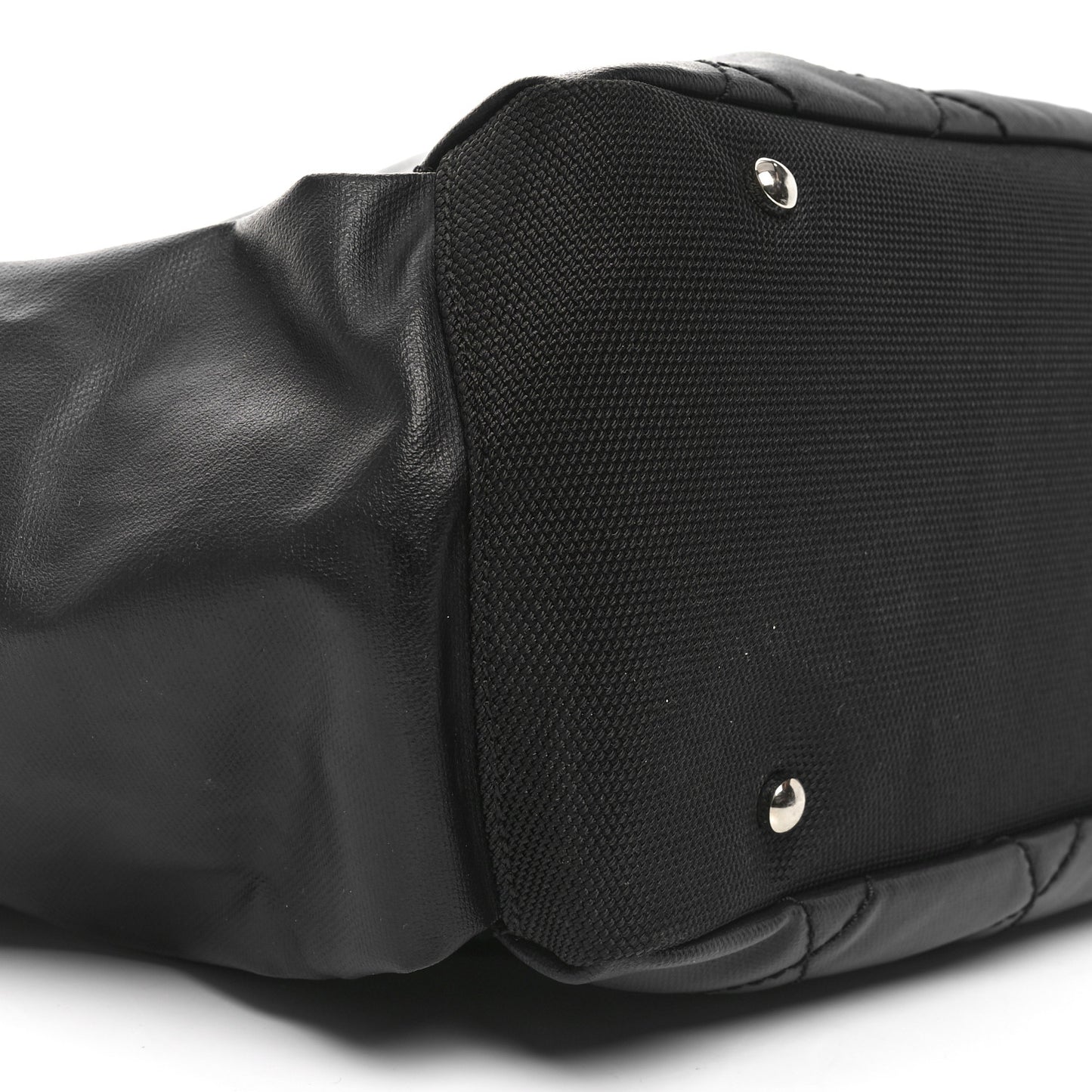 Coated Canvas Large Paris Biarritz Tote Black