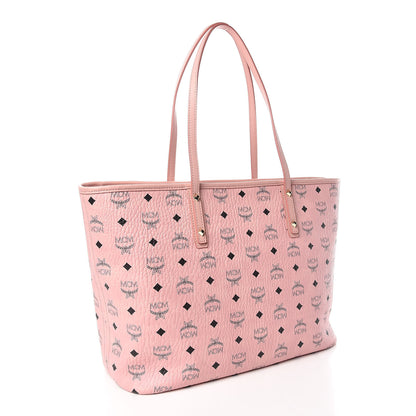 MCM Visetos Medium Anya Shopper Tote Light Pink 4 of 11