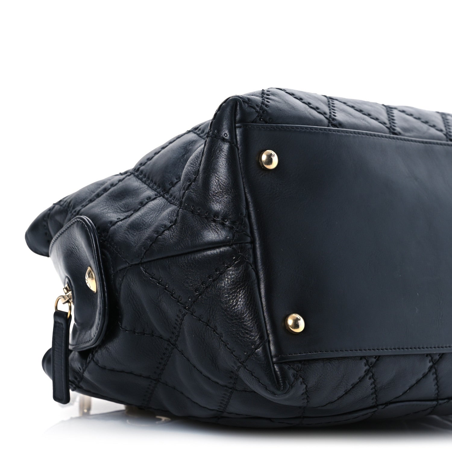 Chanel Calfskin Stitched Medium Retro Chain Tote Black 8 of 12