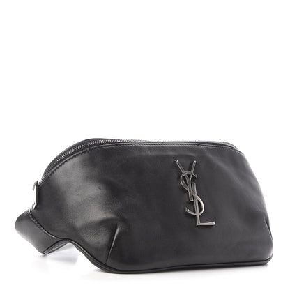 Saint Laurent Grain De Poudre Monogram Belt Bag Black 4 of 9