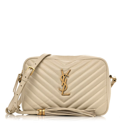 Saint Laurent Calfskin Matelasse Monogram Lou Camera Bag Crema Soft 1 of 19