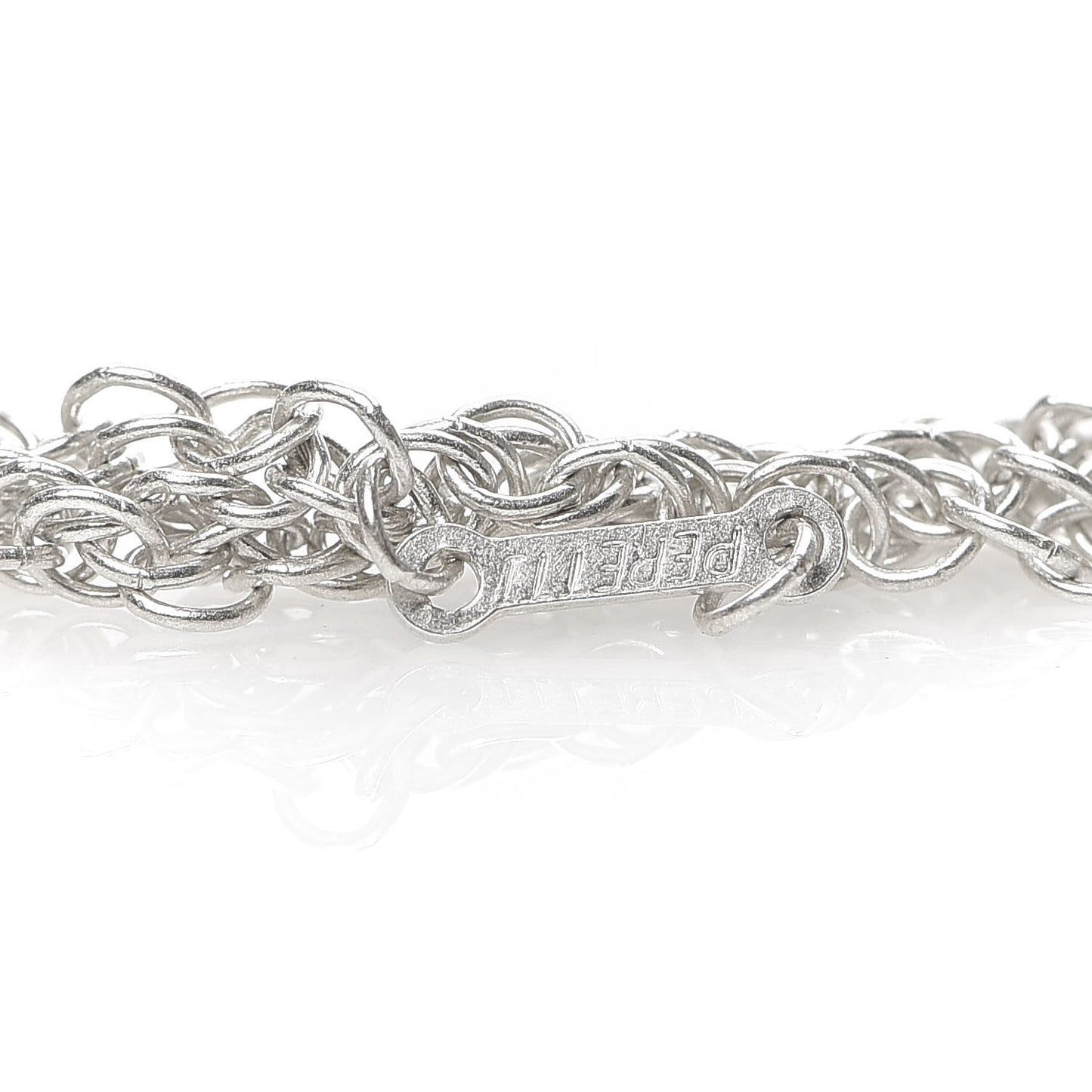 Sterling Silver Elsa Peretti Mesh Bib Necklace