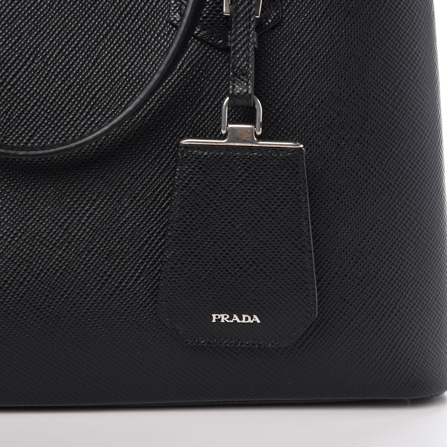Saffiano Cuir Small Double Bag Black