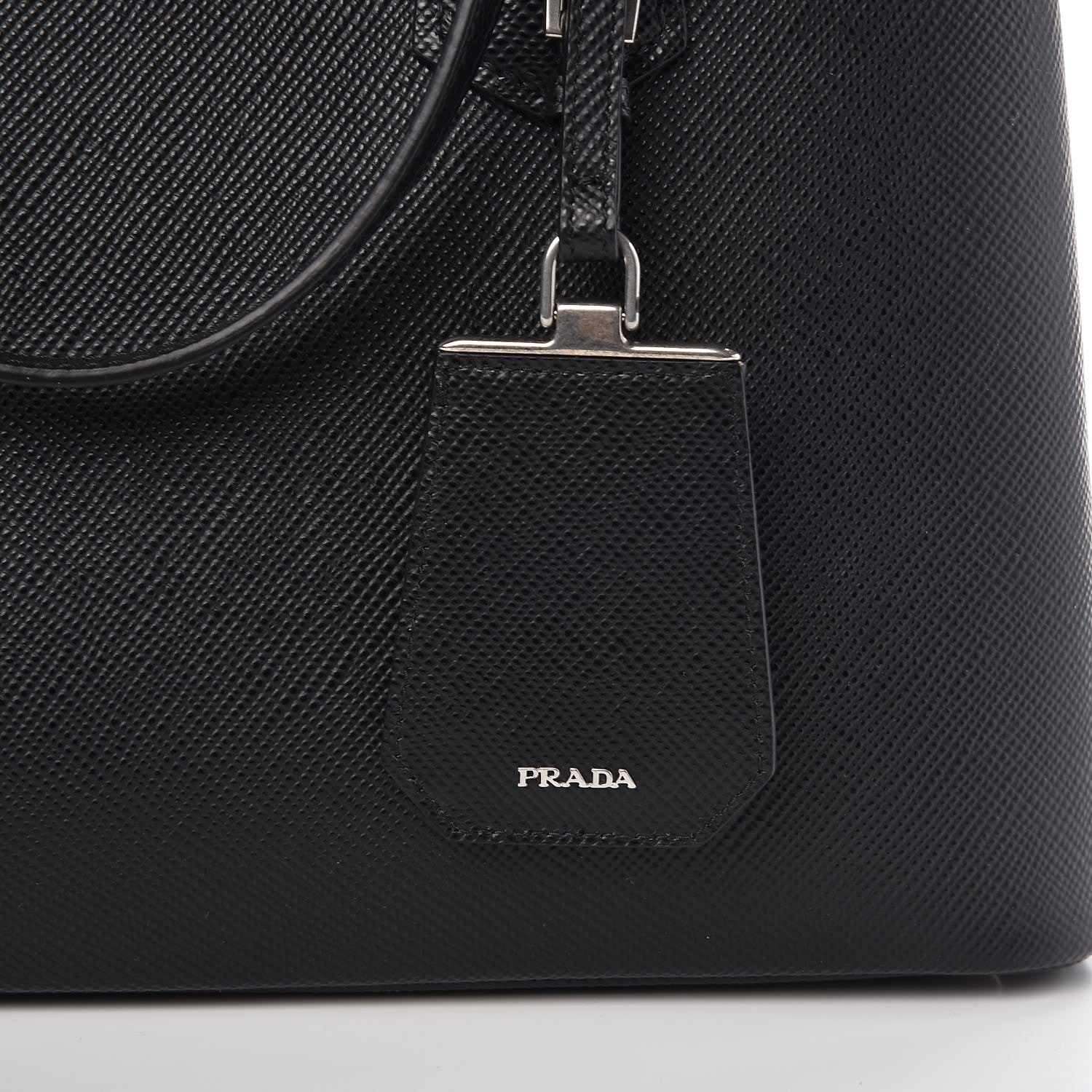 Prada Saffiano Cuir Small Double Bag Black 11 of 12