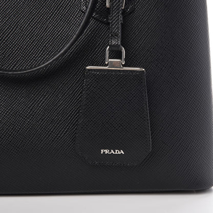 Prada Saffiano Cuir Small Double Bag Black 11 of 12