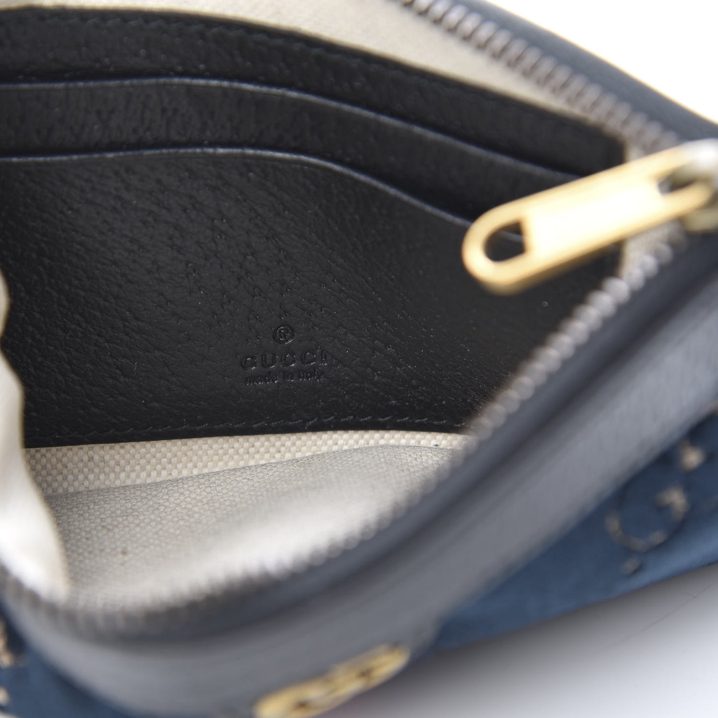 Velvet GG Monogram Textured Calfskin Web Smartphone Case Blue Beige Black