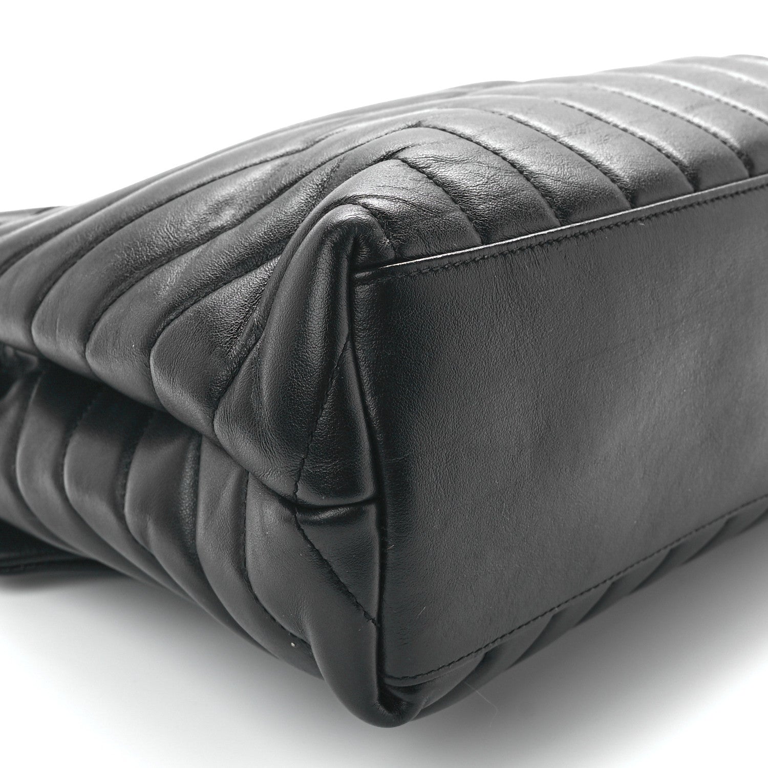 Saint Laurent Calfskin Y Quilted Monogram Monochrome Medium Loulou Chain Satchel Black 12 of 13