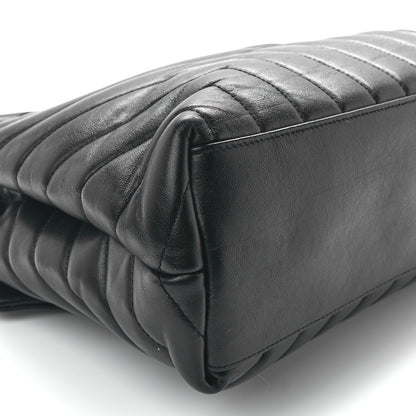 Saint Laurent Calfskin Y Quilted Monogram Monochrome Medium Loulou Chain Satchel Black 12 of 13