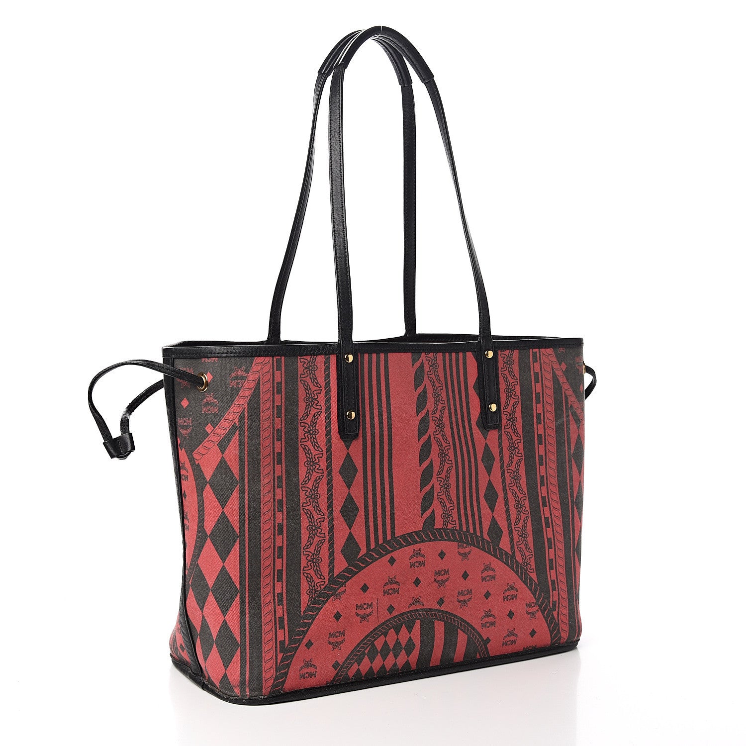 MCM Visetos Medium Project Reversible Shopper Tote Cognac 5 of 16