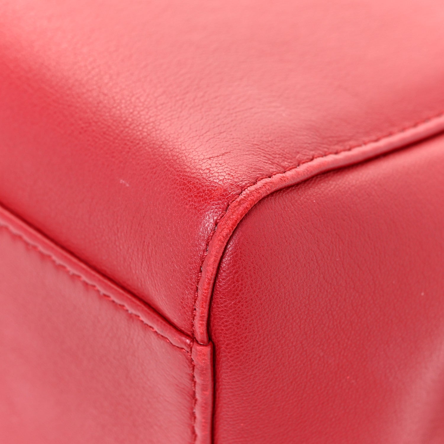 Fendi Nappa Mini Peekaboo Iconic Satchel Fragola 10 of 17