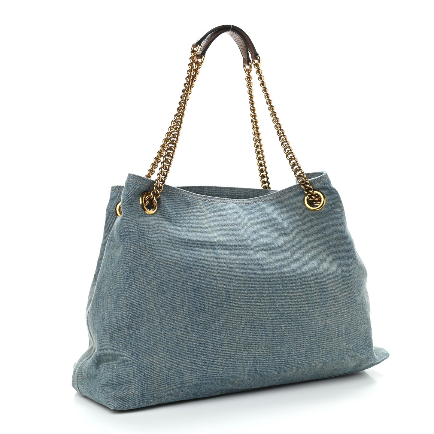 Denim Medium Soho Chain Shoulder Bag Blue